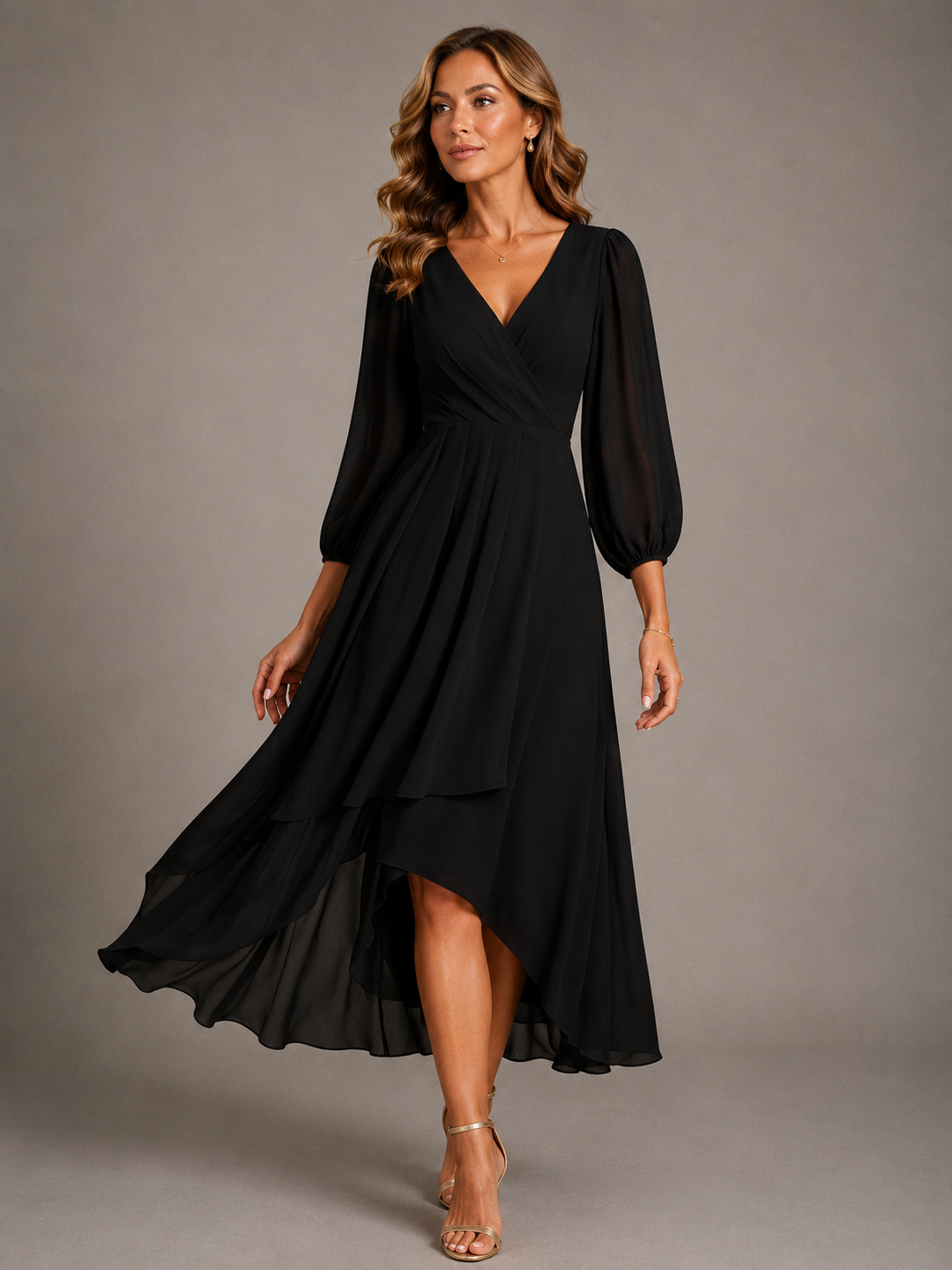 Mia | Vestido largo elegante con escote en V