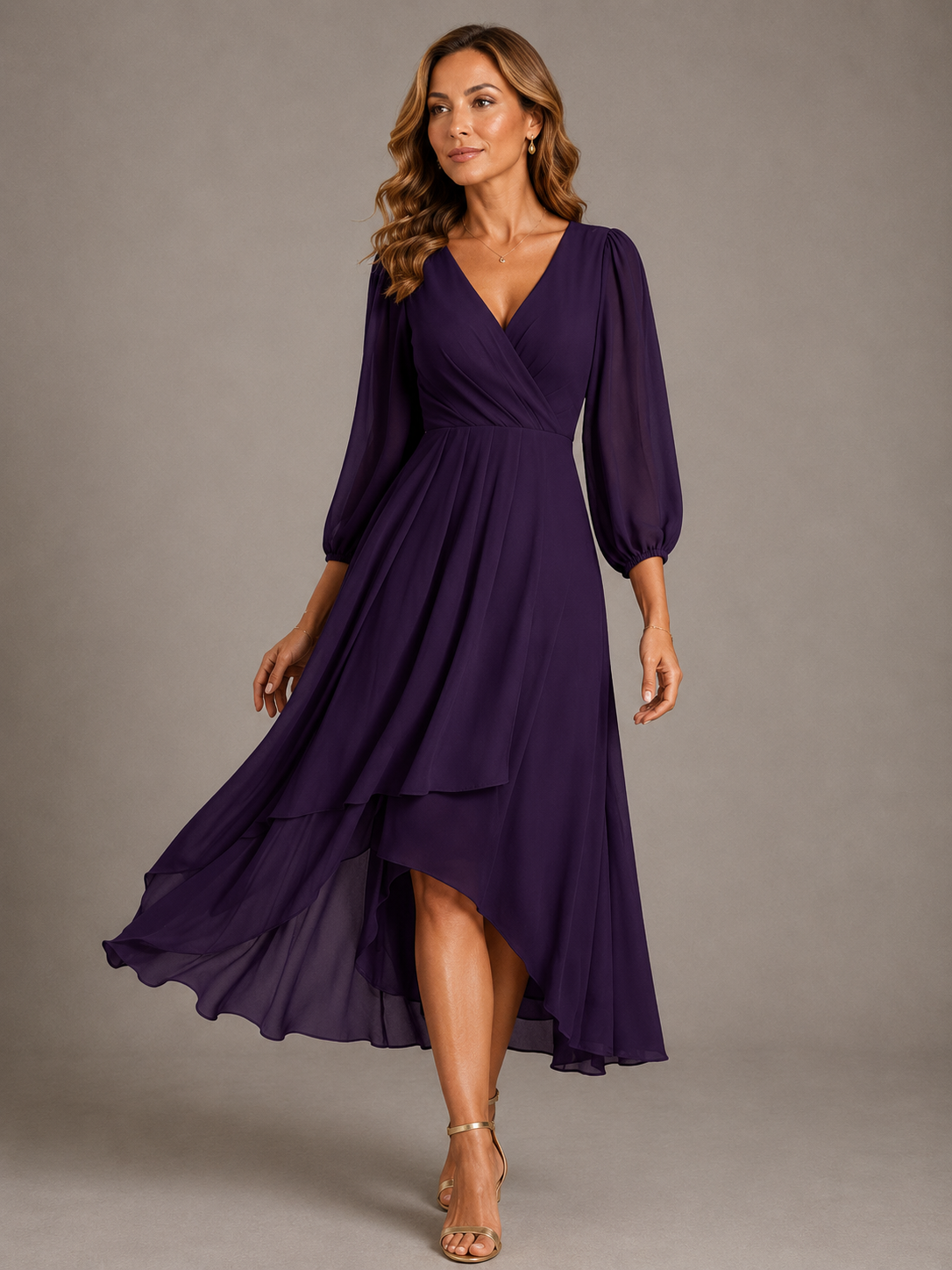 Mia | Vestido largo elegante con escote en V
