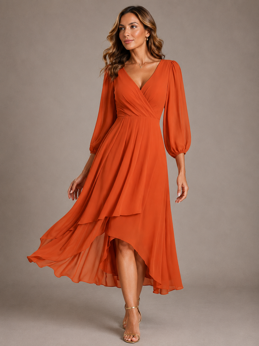 Mia | Vestido largo elegante con escote en V