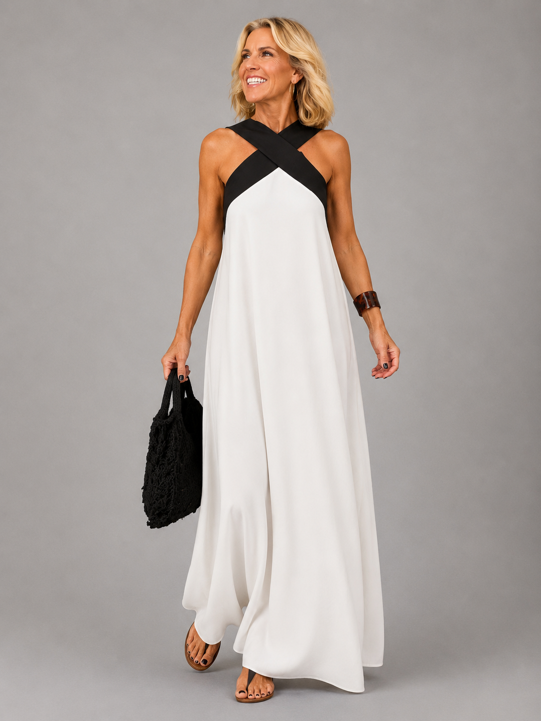 Velora | Vestido largo cruzado y elegante
