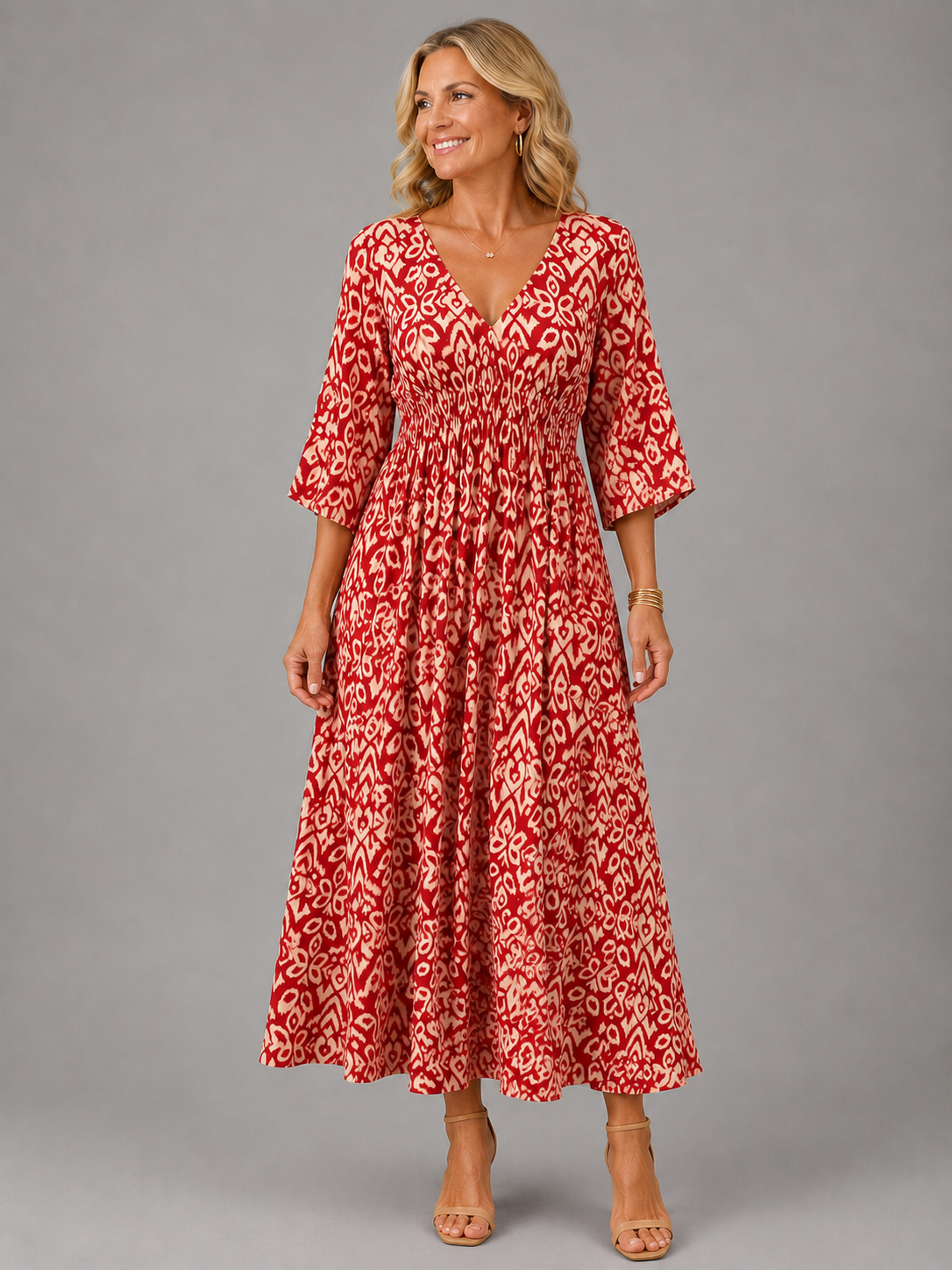 Althea | Vestido midi fluido de estilo bohemio