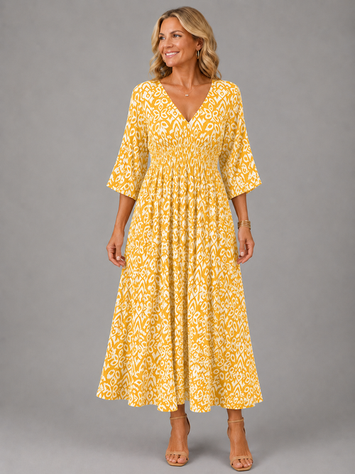 Althea | Vestido midi fluido de estilo bohemio