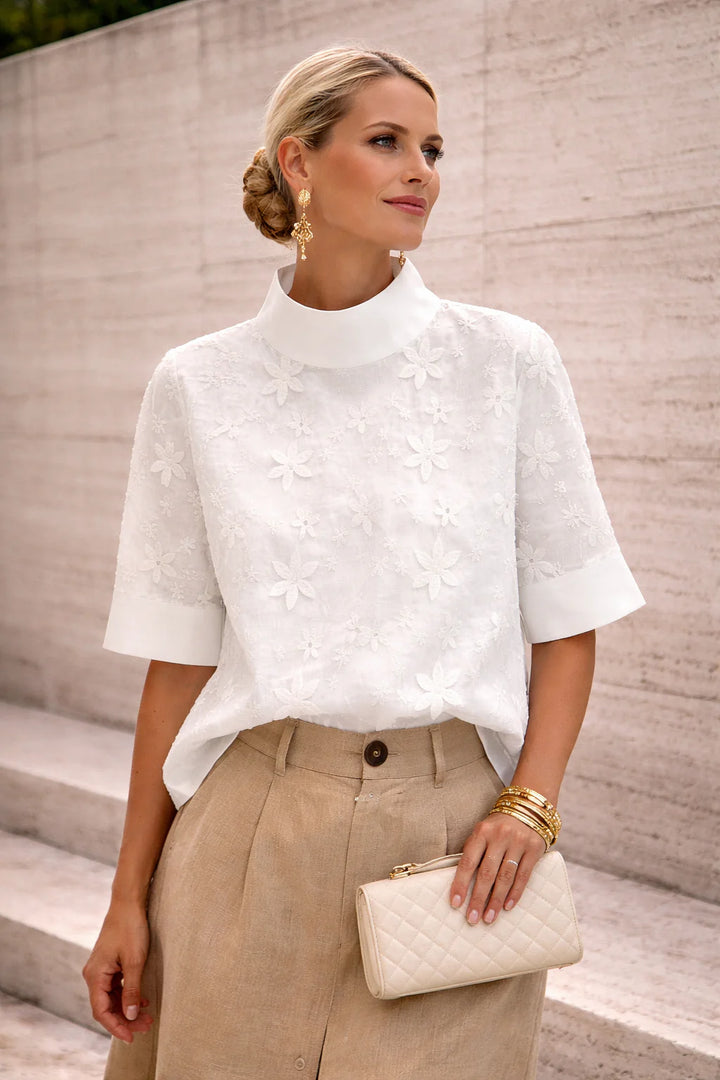 Sonelita™ | Blusa elegante con cuello alto