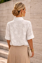 Sonelita™ | Blusa elegante con cuello mao