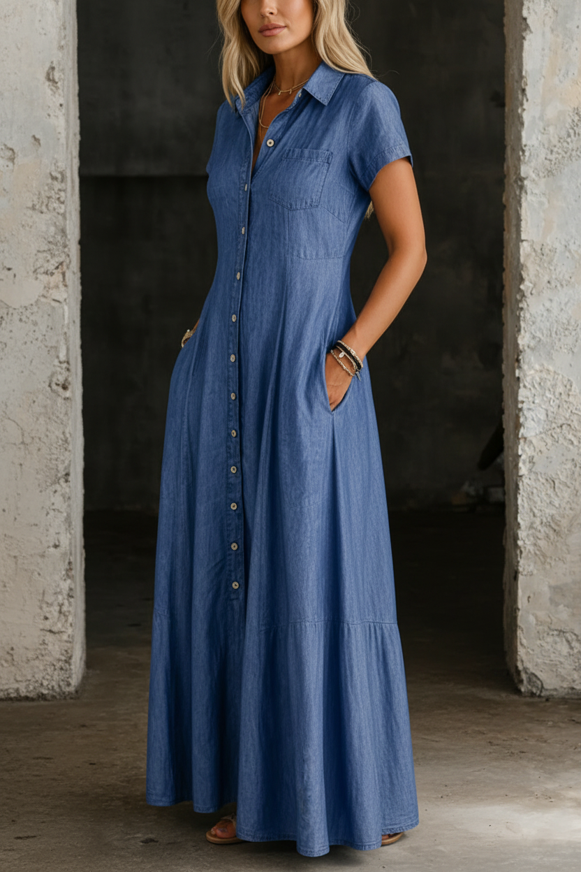 Eliza | Vestido vaquero largo
