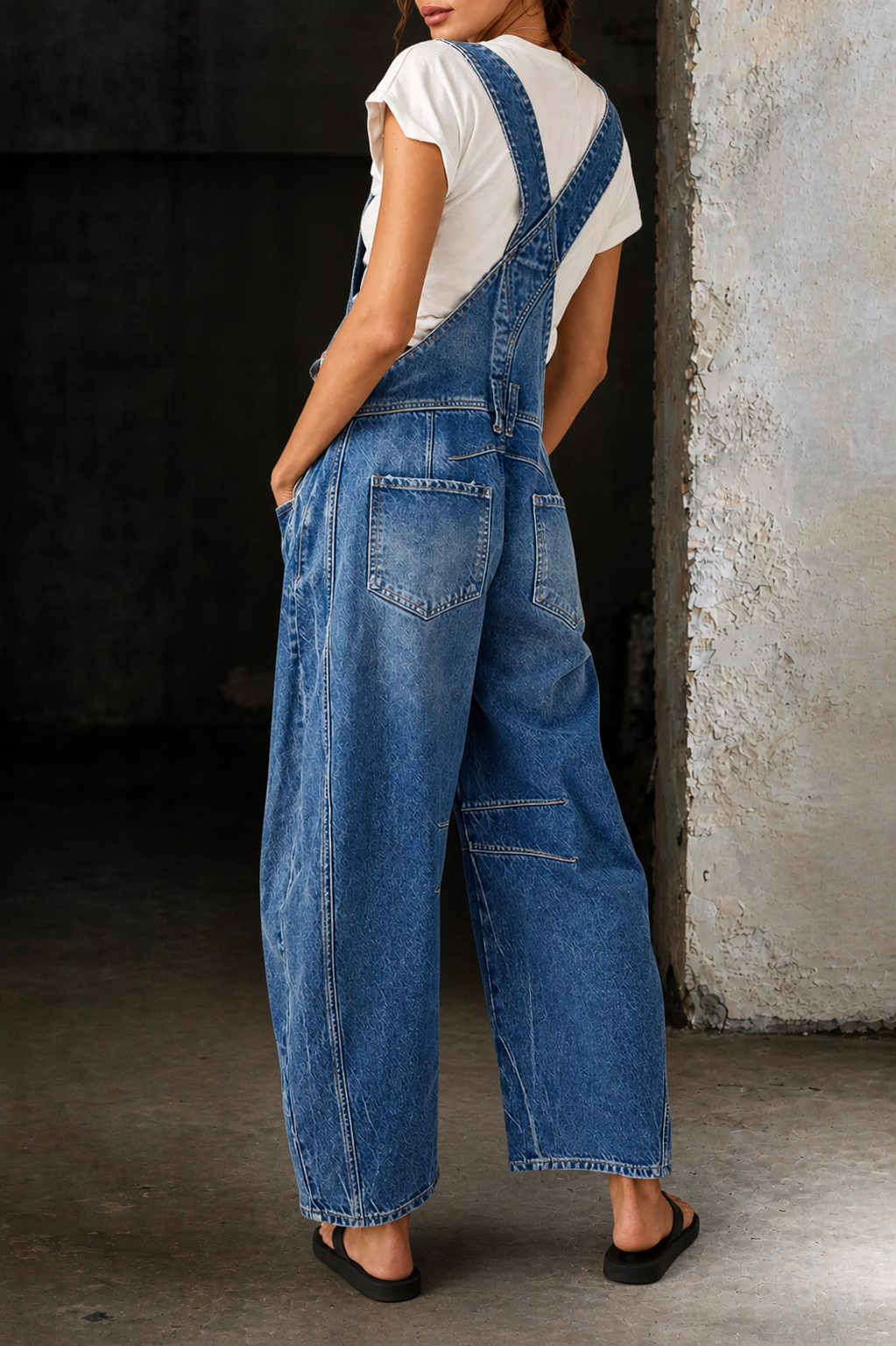 Lauren | Overol de mezclilla estilo barril