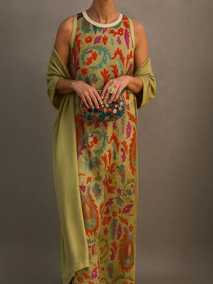 Vestido Capa Celeste