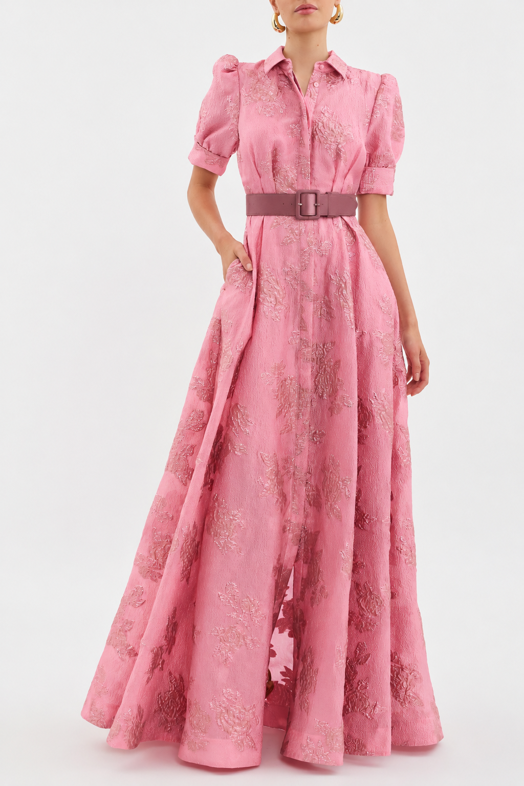 Aria™ | Vestido com mangas bufantes curtas