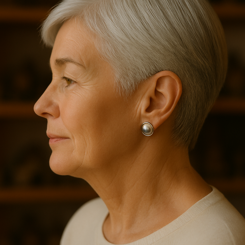 Boucles d’oreilles sophistiquées en perles noires