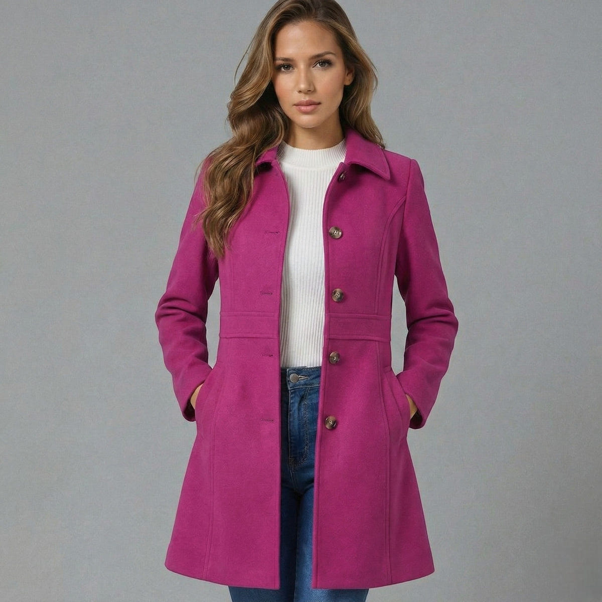 Cecily | Women Structured A Line Coat