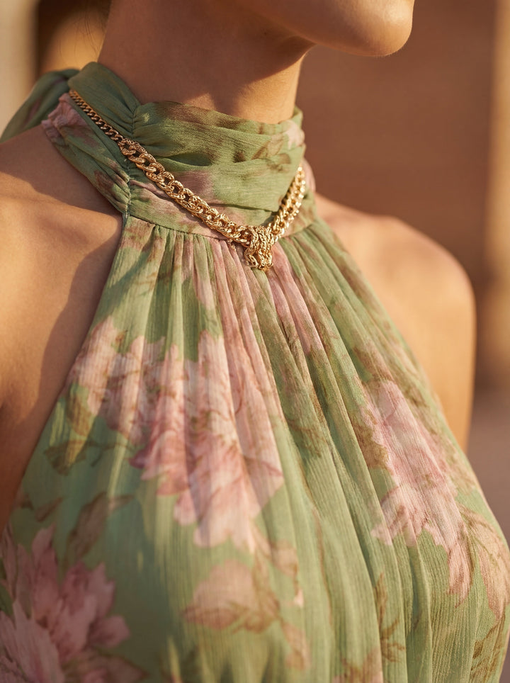 Olivia | Vestido maxi de gasa