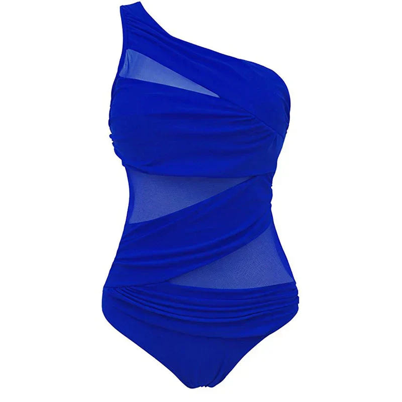 Nayla | Votre élégant maillot de bain à une épaule, disponible en tailles confortables