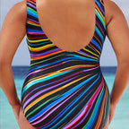 Lina | Tu monokini a rayas con efecto realce para un look femenino de verano