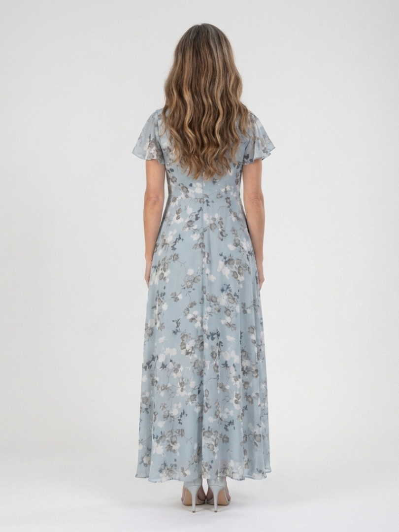 Ismeria | Robe longue fleurie en mousseline