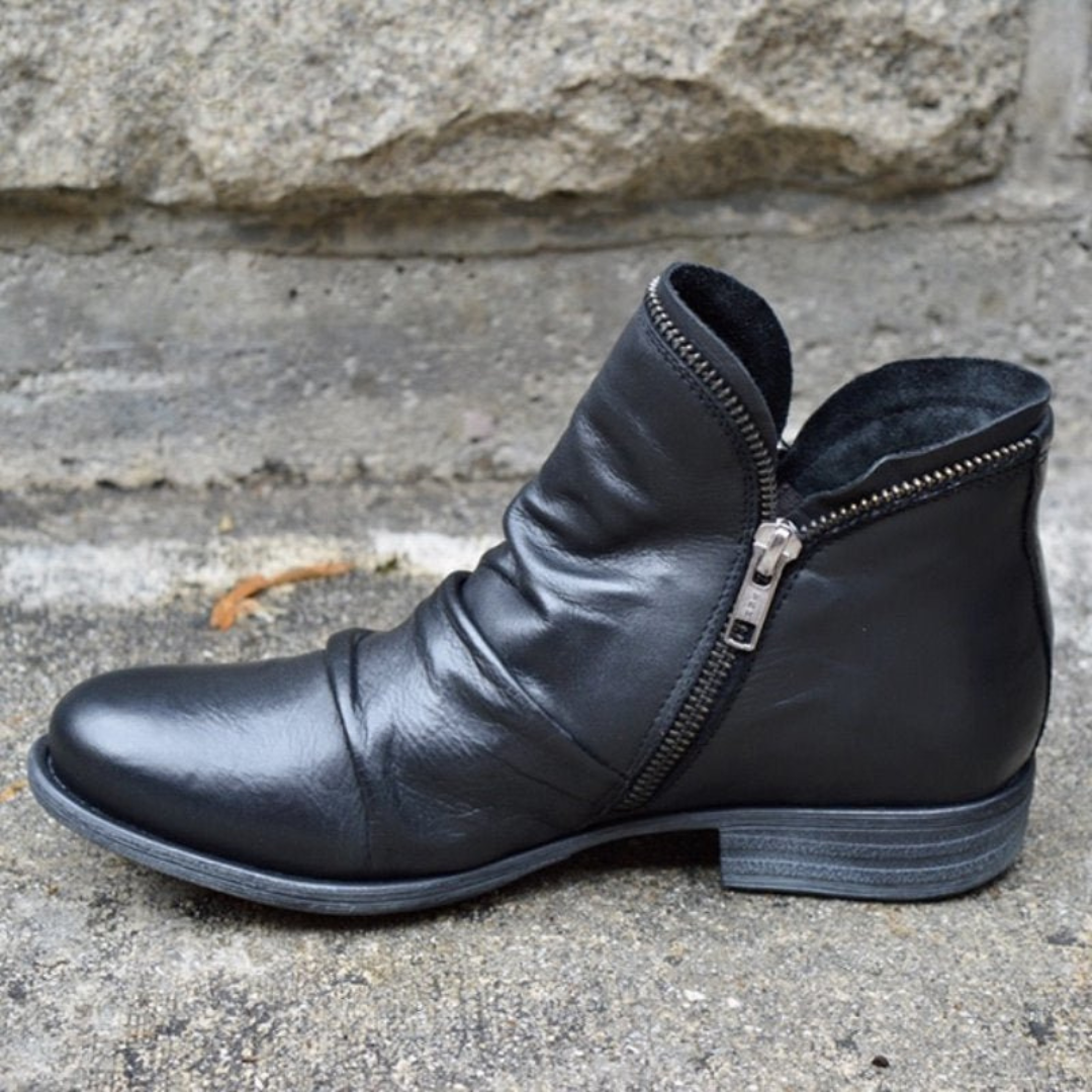 Marlene | Women Zip Up Lined Ankle Boots
