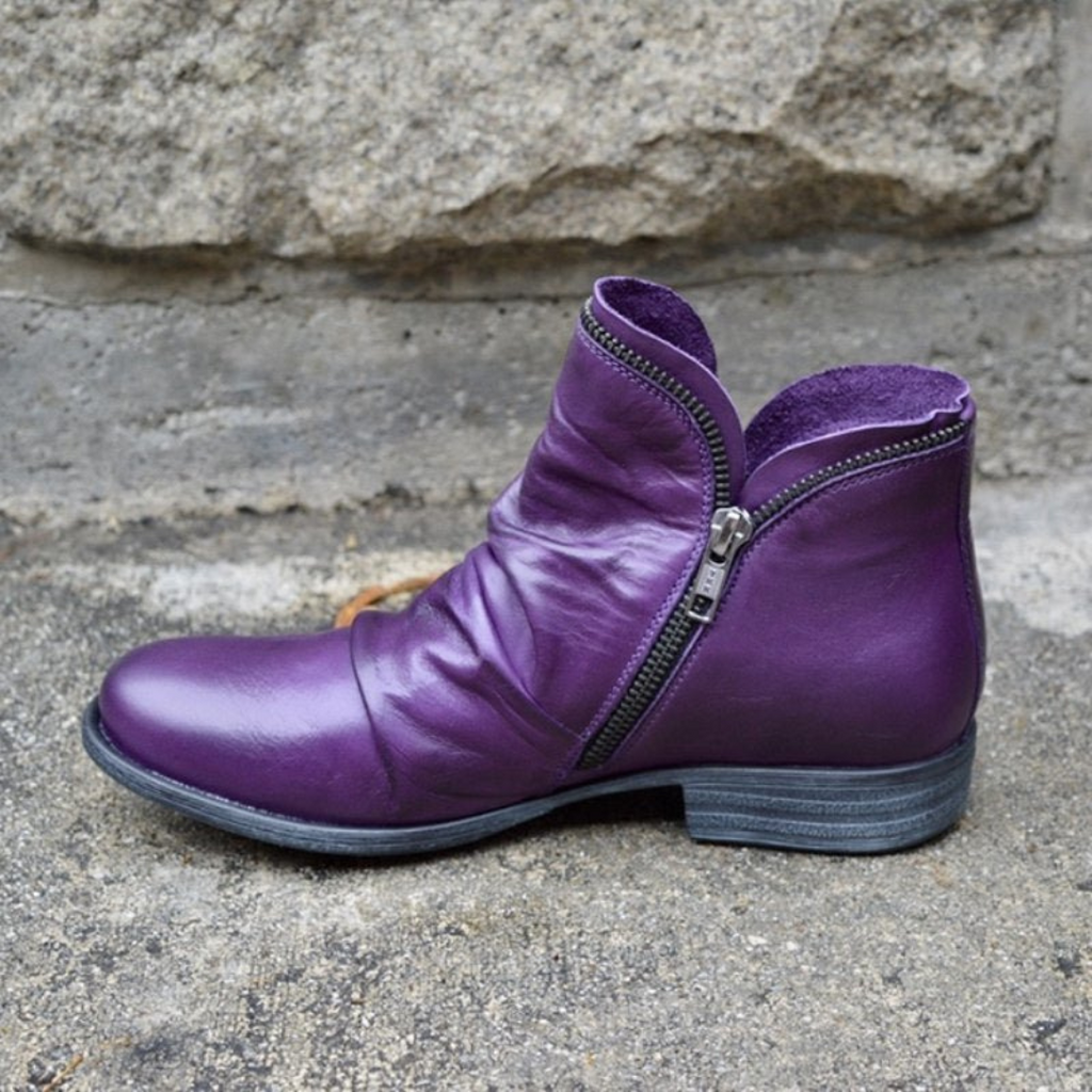 Marlene | Women Zip Up Lined Ankle Boots