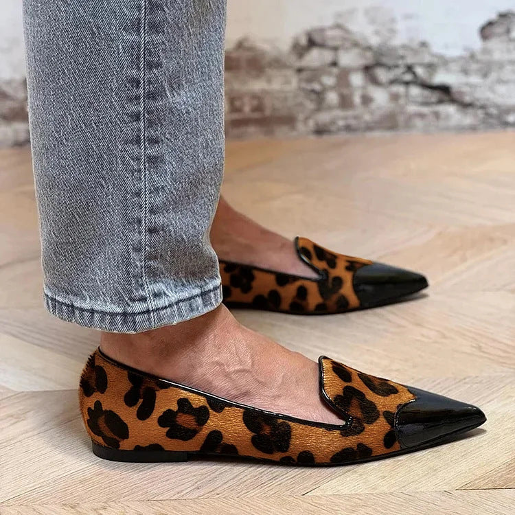 Ballerines raffinées à imprimé animalier