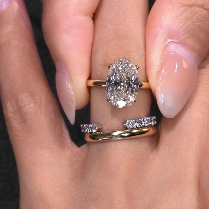 Elegant European Style Stacked Zirconia Diamond Ring