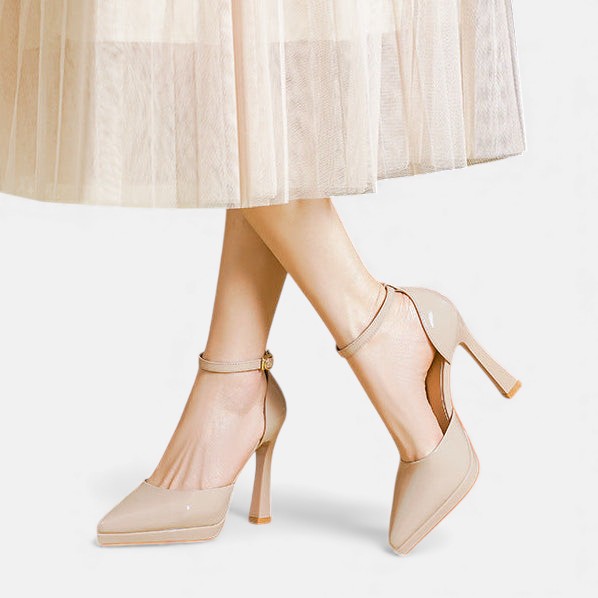 Zapatos de tacón de cuero Evette