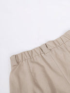 Traje de pantalón de pierna ancha plisado con escote en V Lila