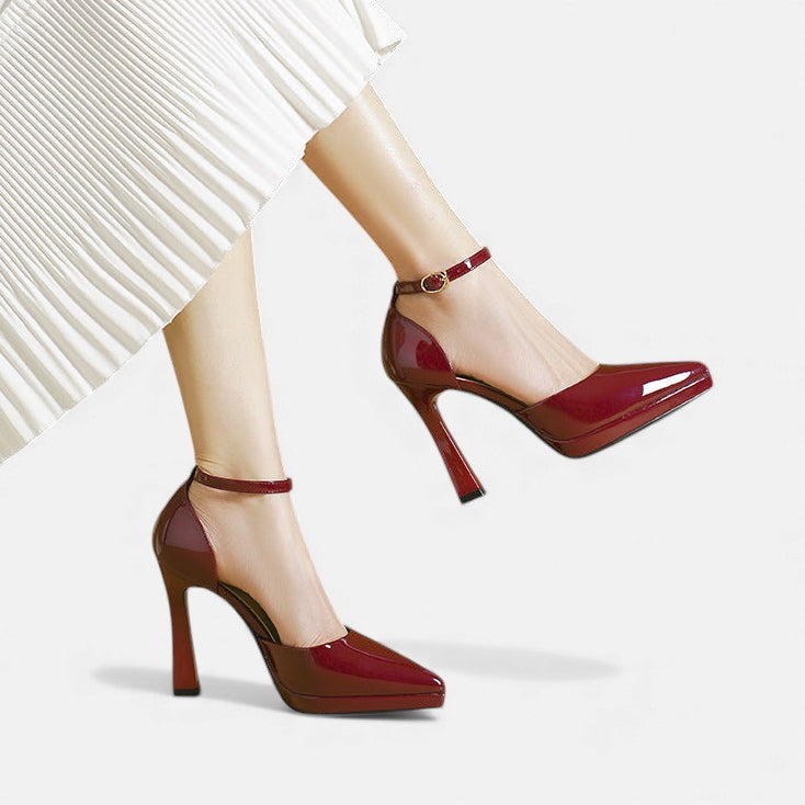 Zapatos de tacón de cuero Evette