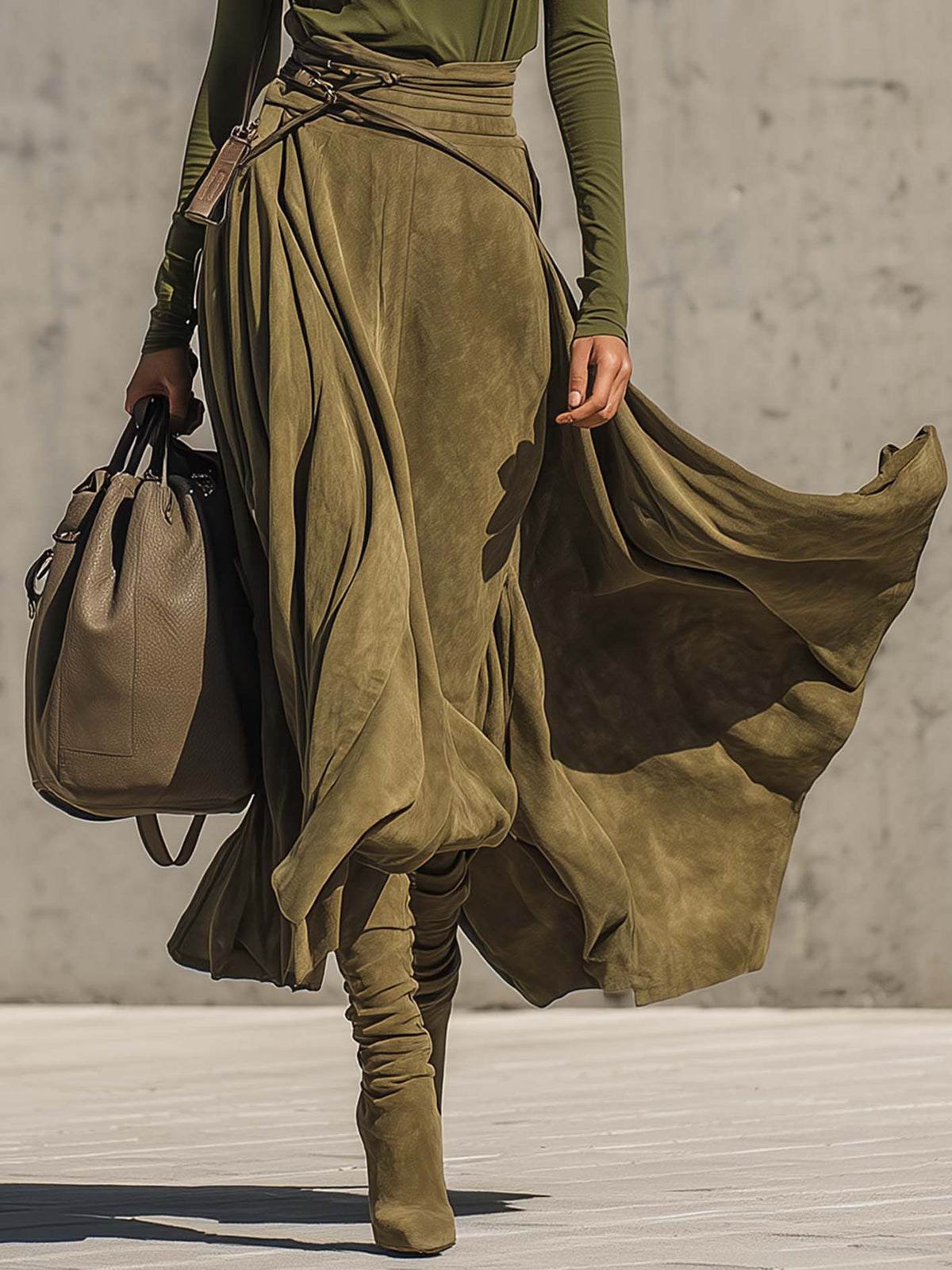 Ensemble Olivia avec haut à col roulé et jupe longue