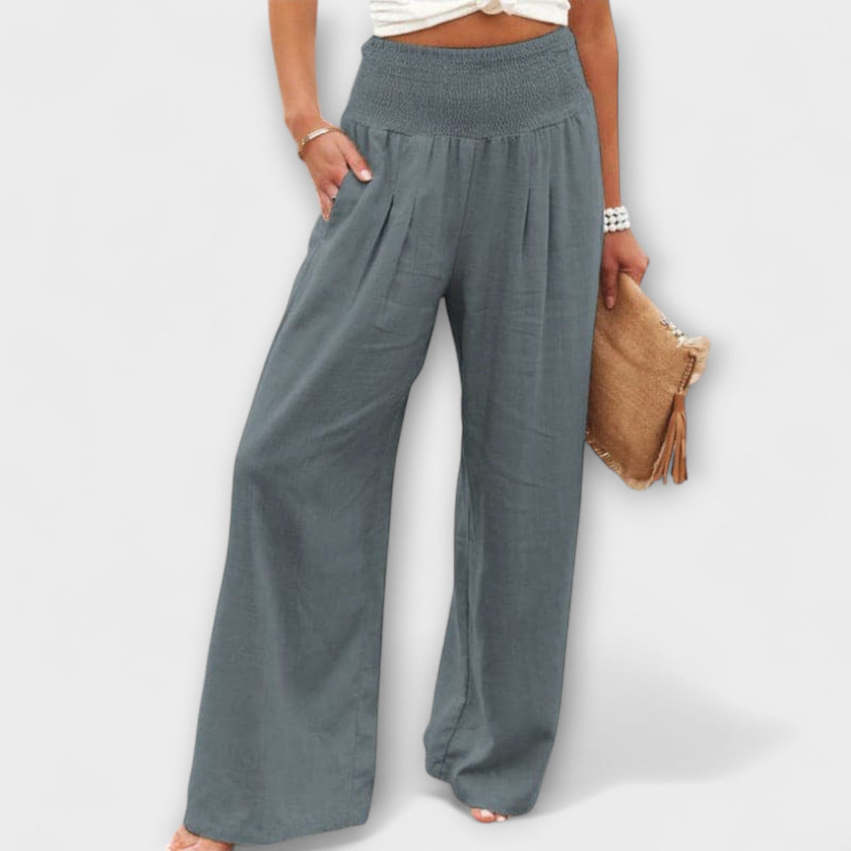 Thearya - Pantalones anchos informales