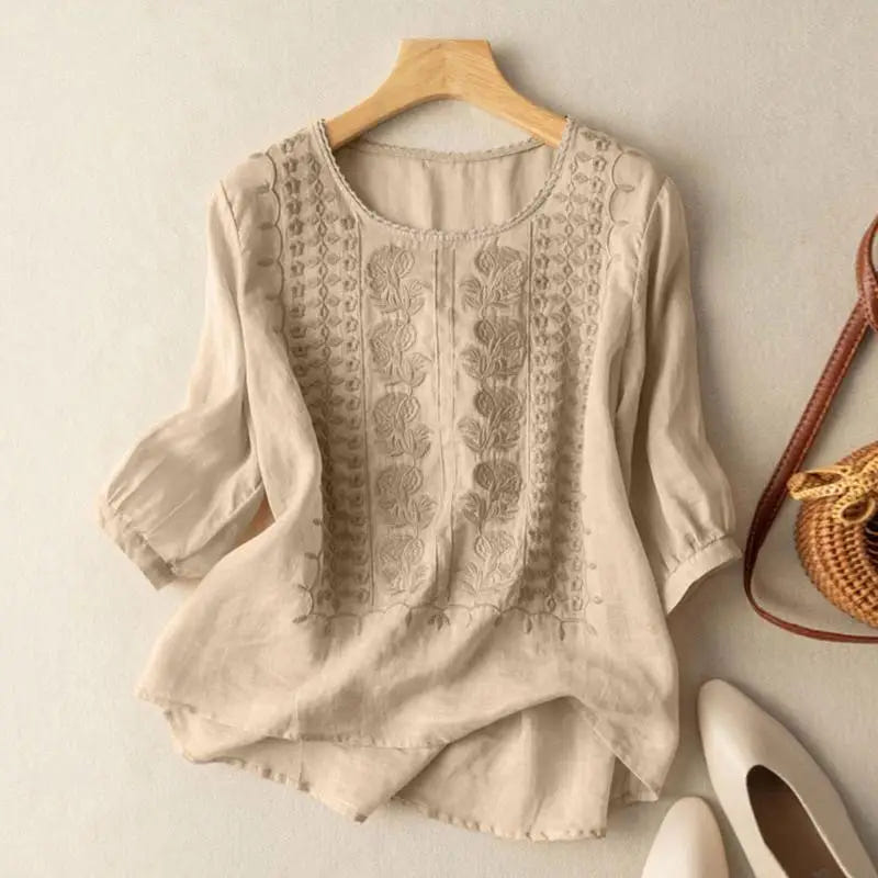 Aurora – Blouse ample brodée