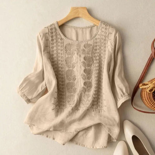Aurora – Blusa holgada bordada