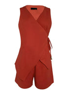 Lila Linen V-neck Top and Shorts Set