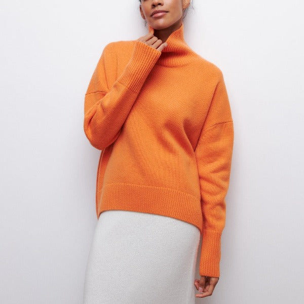 Elena™ | Relaxed Turtleneck Knit Sweater