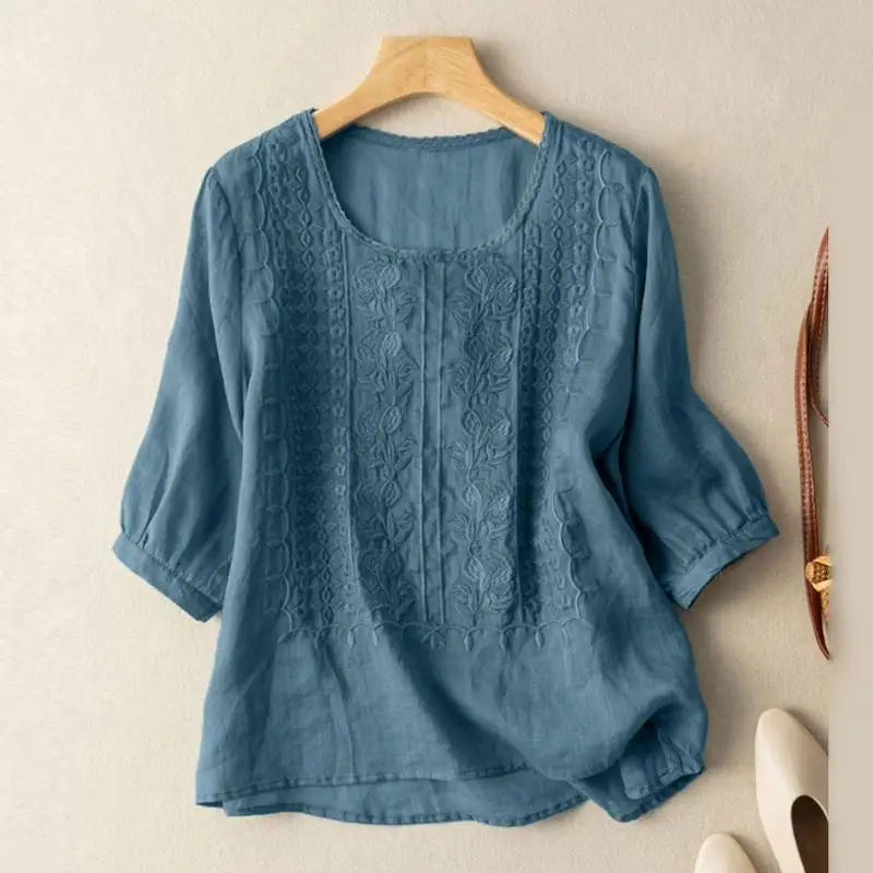 Aurora – Blouse ample brodée
