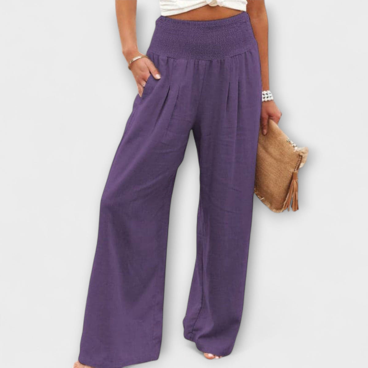 Thearya - Pantalones anchos informales