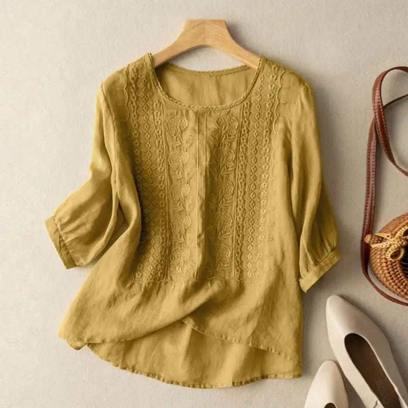 Aurora – Blouse ample brodée