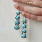 Pendientes vintage llamativos de turquesa