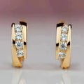 Gold Elegant Zirconia Earrings