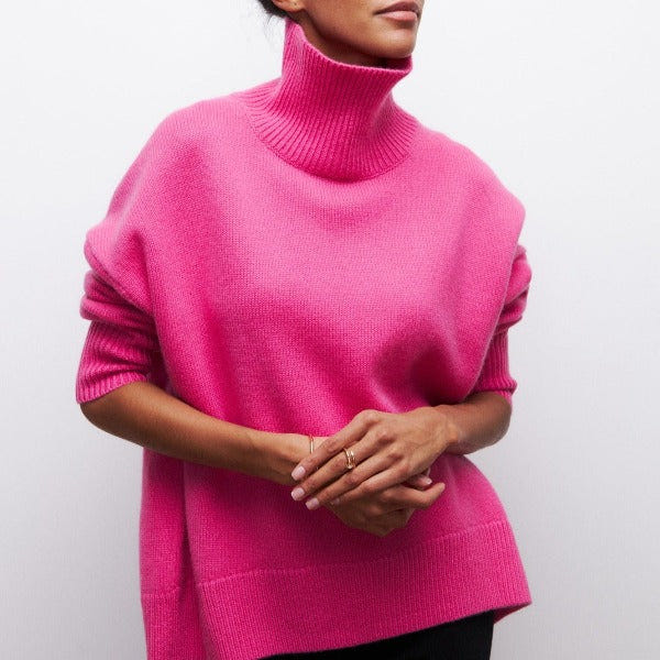 Elena | Relaxed Turtleneck Knit Sweater