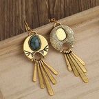 Pendientes largos retro bohemios