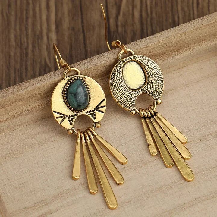 Pendientes largos retro bohemios