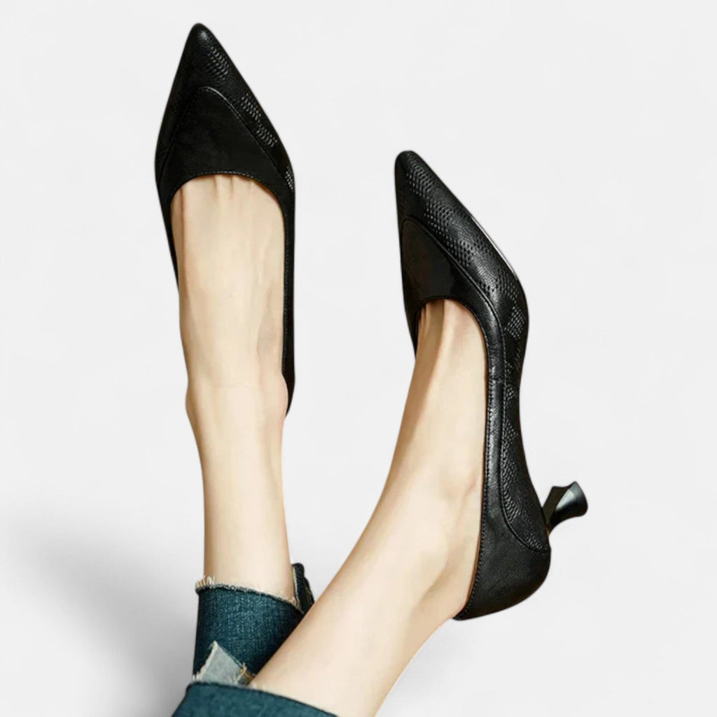 Zapatos de tacón de cuero Amara