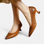 Zapatos de tacón de cuero Amara