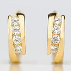 Gold Elegant Zirconia Earrings