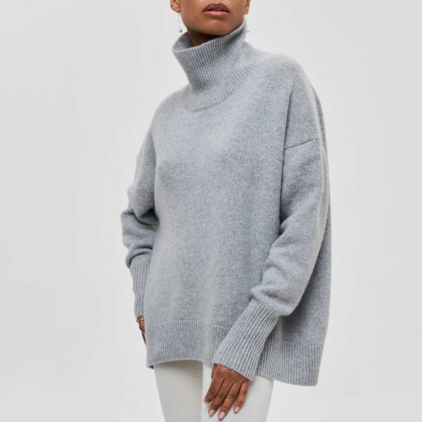 Elena™ | Relaxed Turtleneck Knit Sweater