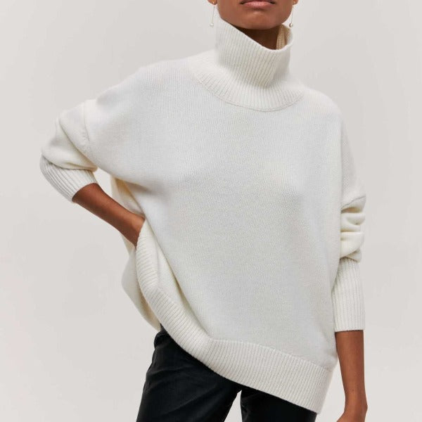 Elena™ | Relaxed Turtleneck Knit Sweater