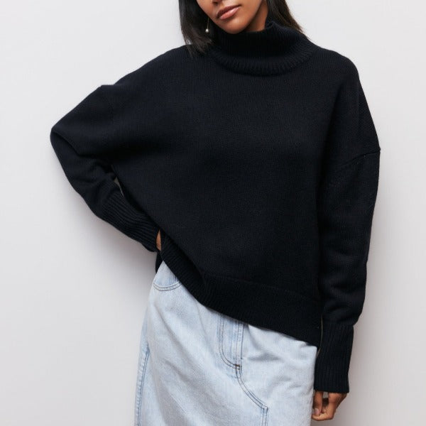 Elena™ | Relaxed Turtleneck Knit Sweater