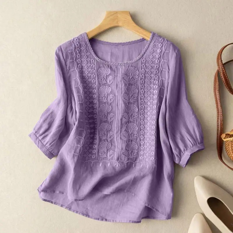 Aurora – Blouse ample brodée