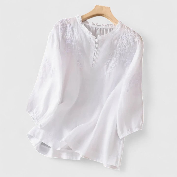 Vasilene | Blouse élégante à boutons sur le devant