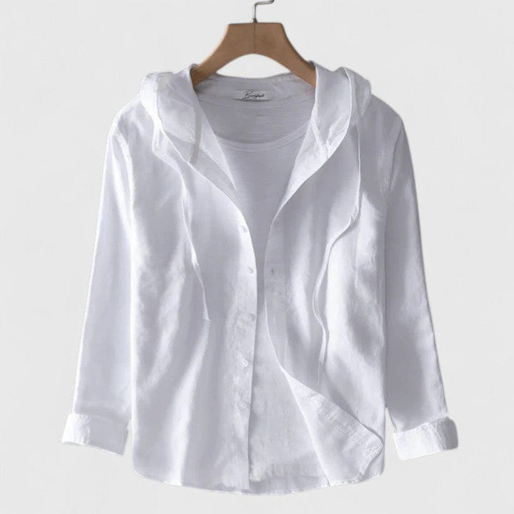 Demi | Elegant Hooded Blouse