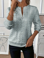 Amelie  | Pull torsadé zippé pour femme