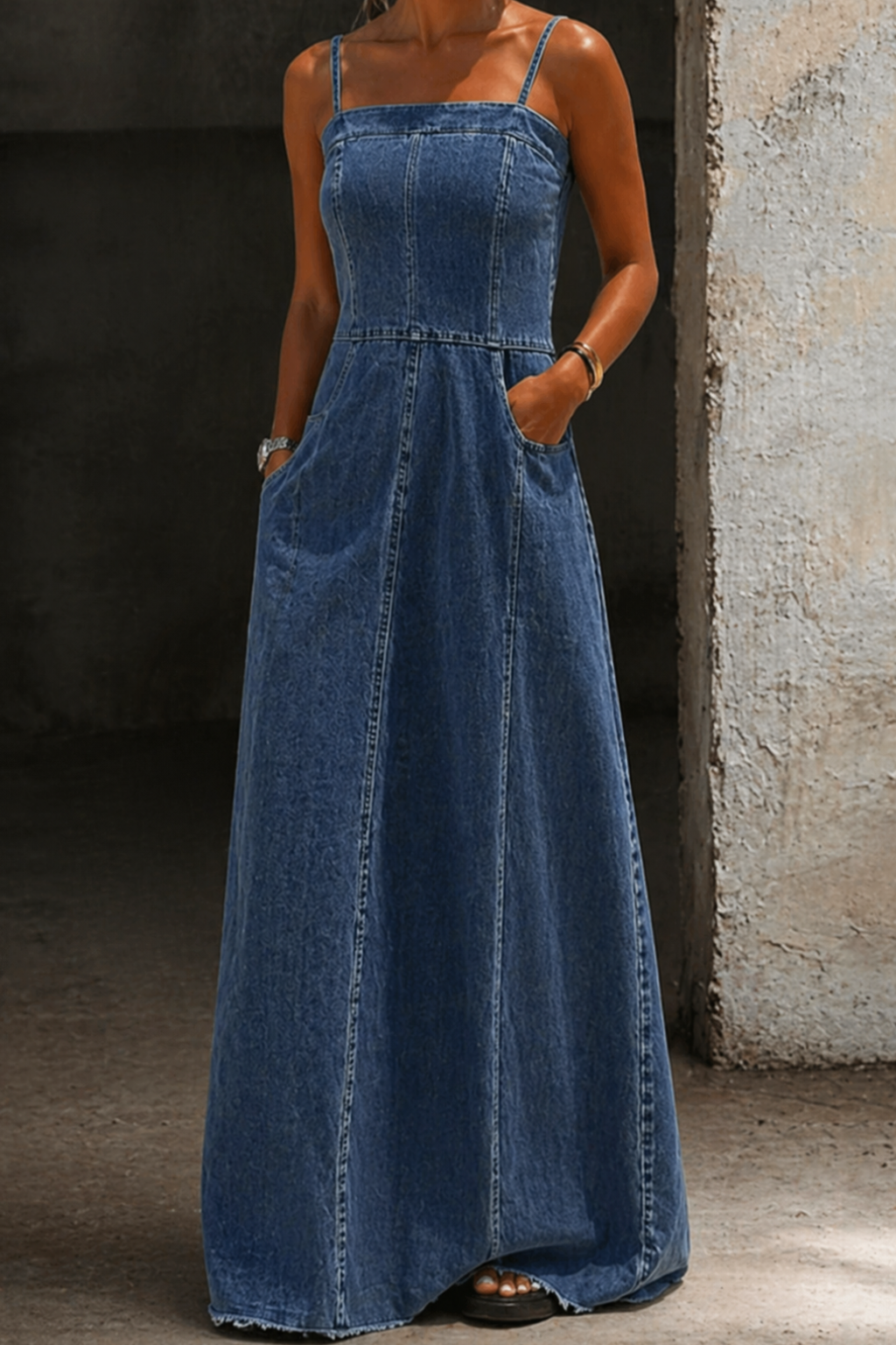 Savannah | Vestido maxi vintage de mezclilla